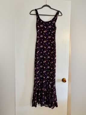 Princess Polly fitted maxi black floral dress